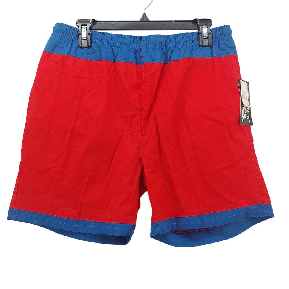 Vintage Trend Basics 90's Swim Shorts Red Blue Size L 36/38